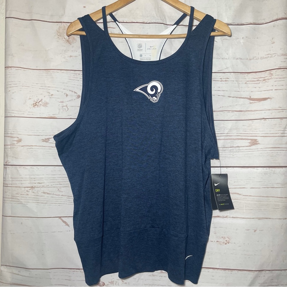 NWT $39.99 Nike • Racerback • Dri-Fit • X Large • Rams • NFL - Picture 2 of 13